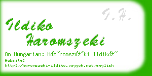 ildiko haromszeki business card